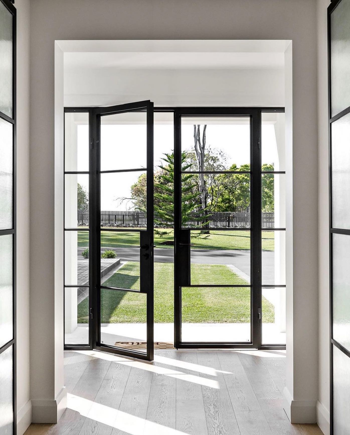 Simple Design Steel Glass French Door