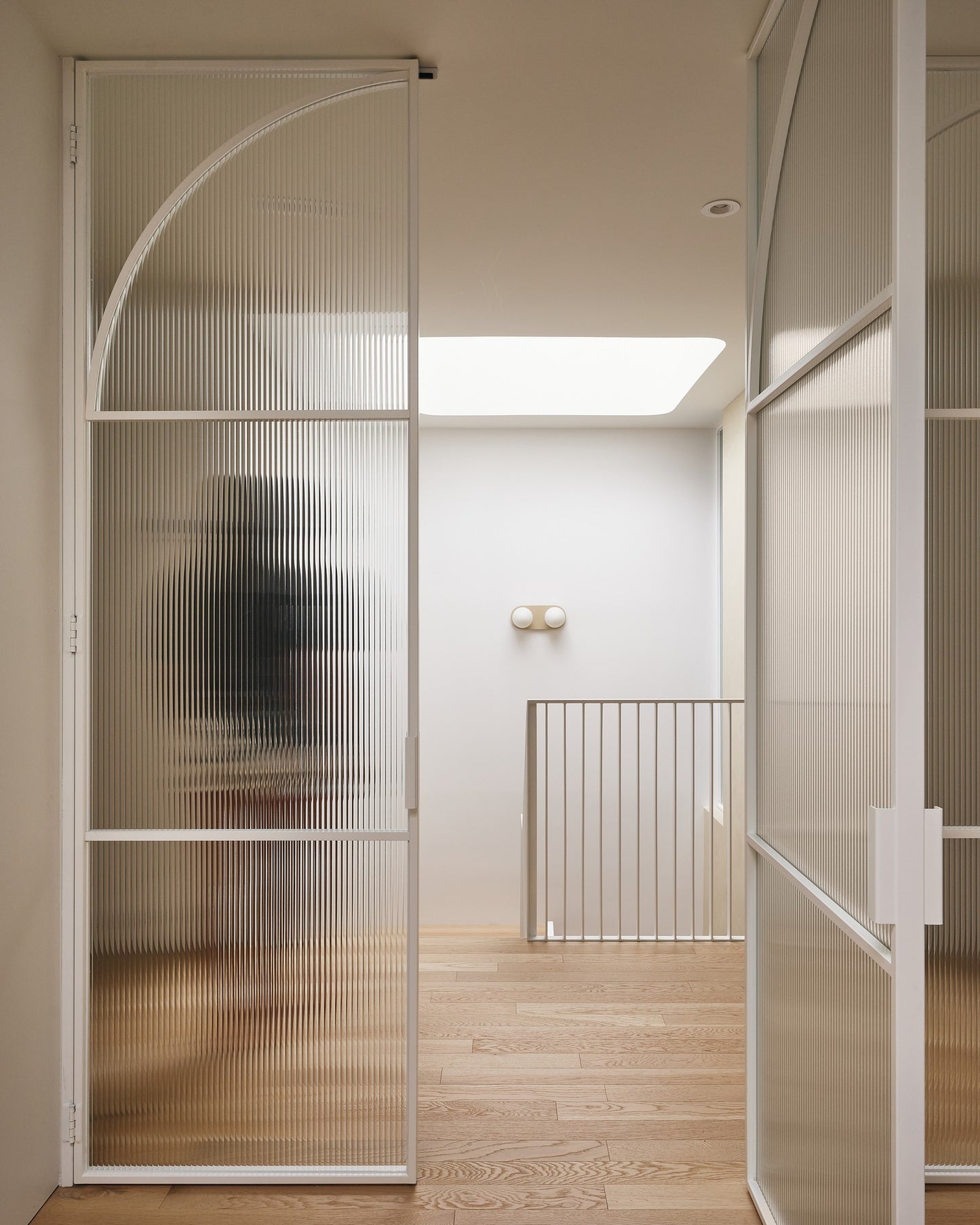 Modern White Double Steel French Doors