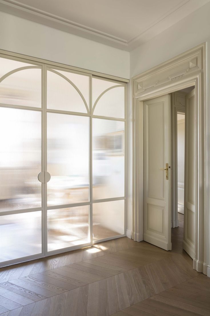 Modern White Double Steel French Doors