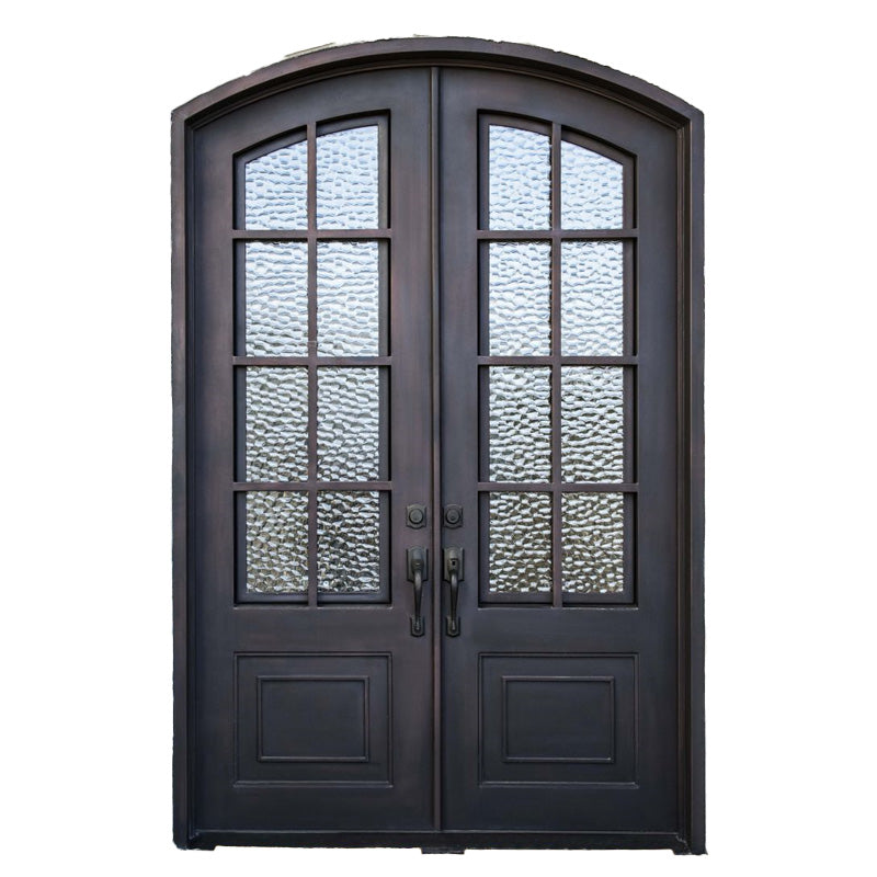 Custom double front iron door