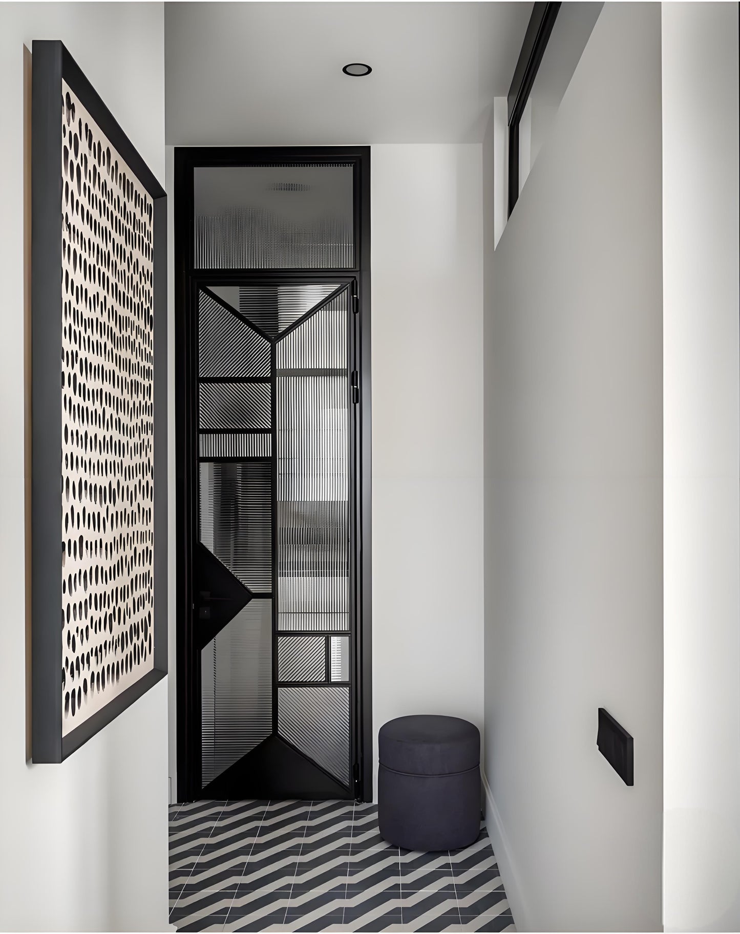 Single Interior French Door With Glass