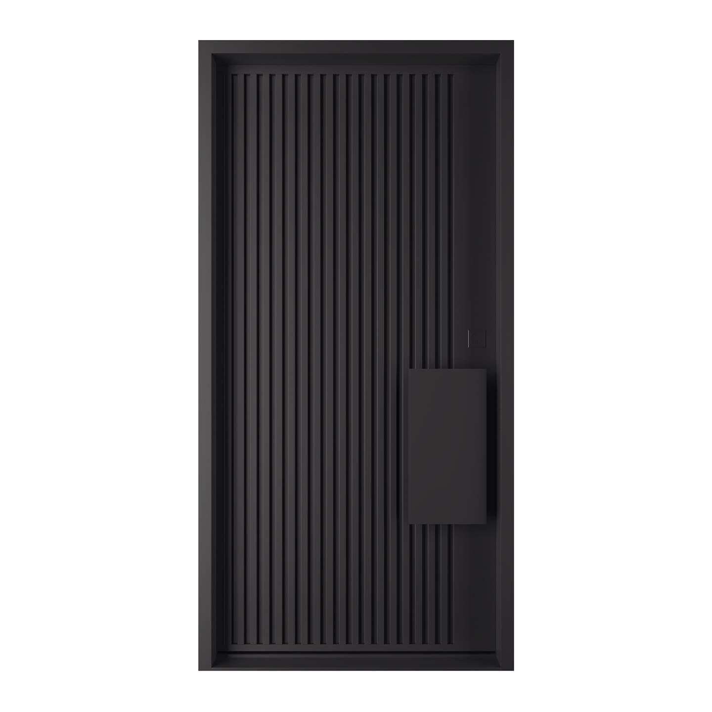 Black modern exterior door