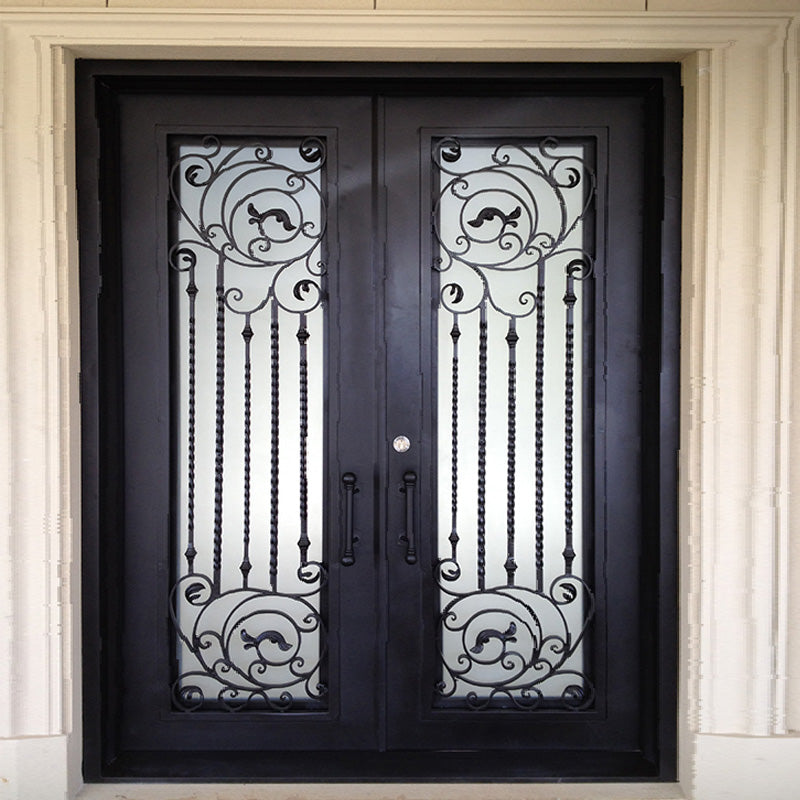 Wrought Iron Security Front Entry Door