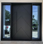 Steel pivot entry door