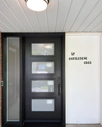 Single Entry Iron Door With Glass Panel