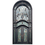 Transom & Ornate Design Custom Iron Door