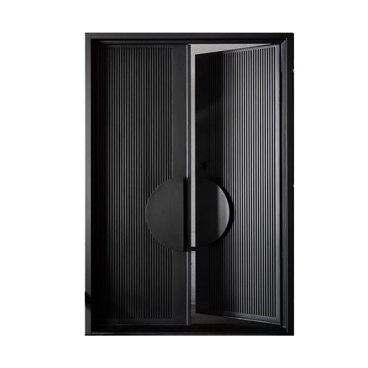 Modern batten steel Hinge Double Doors