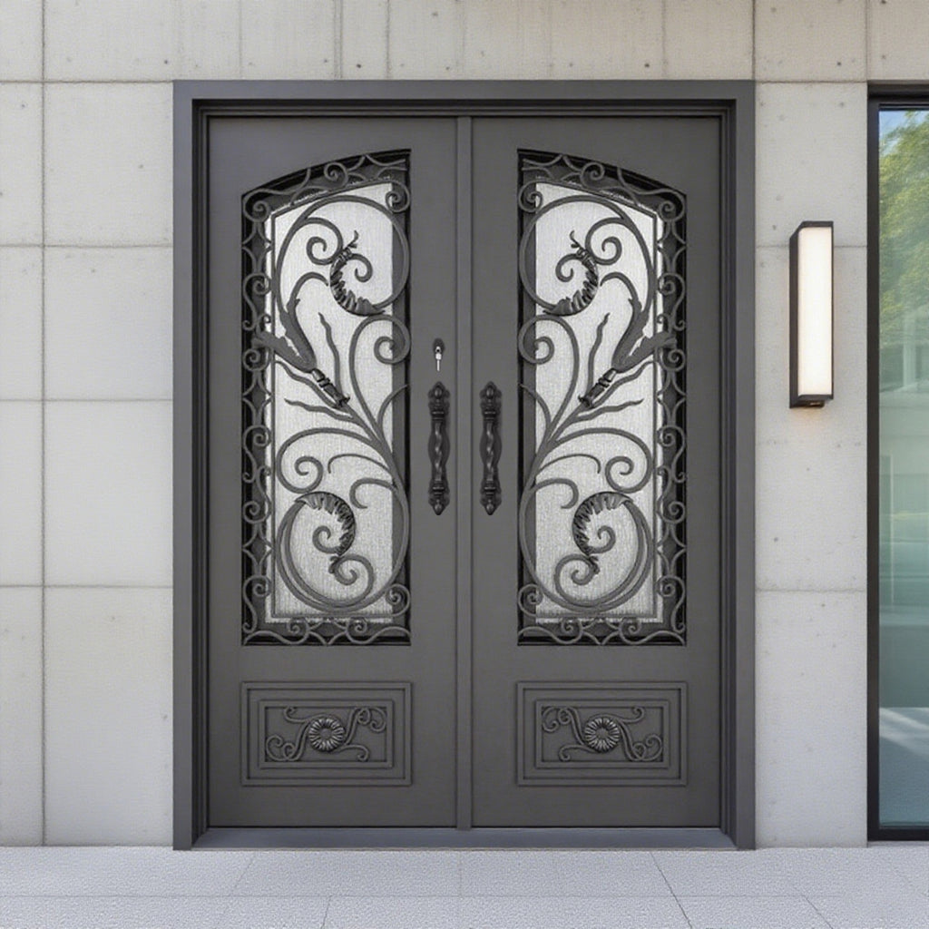 Elegant Double Iron Door Design