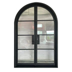 Black Double Front French Door