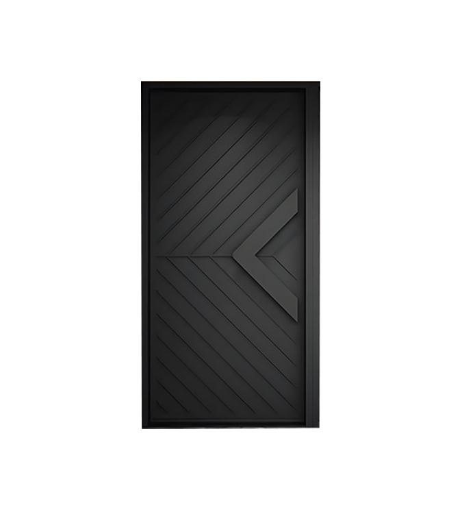 Batten steel hinge entry door