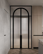 Interior steel double door pantry door design