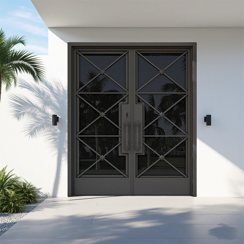 Custom double entry steel door