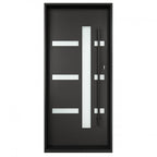 usirondoor Black Steel Single Front Door