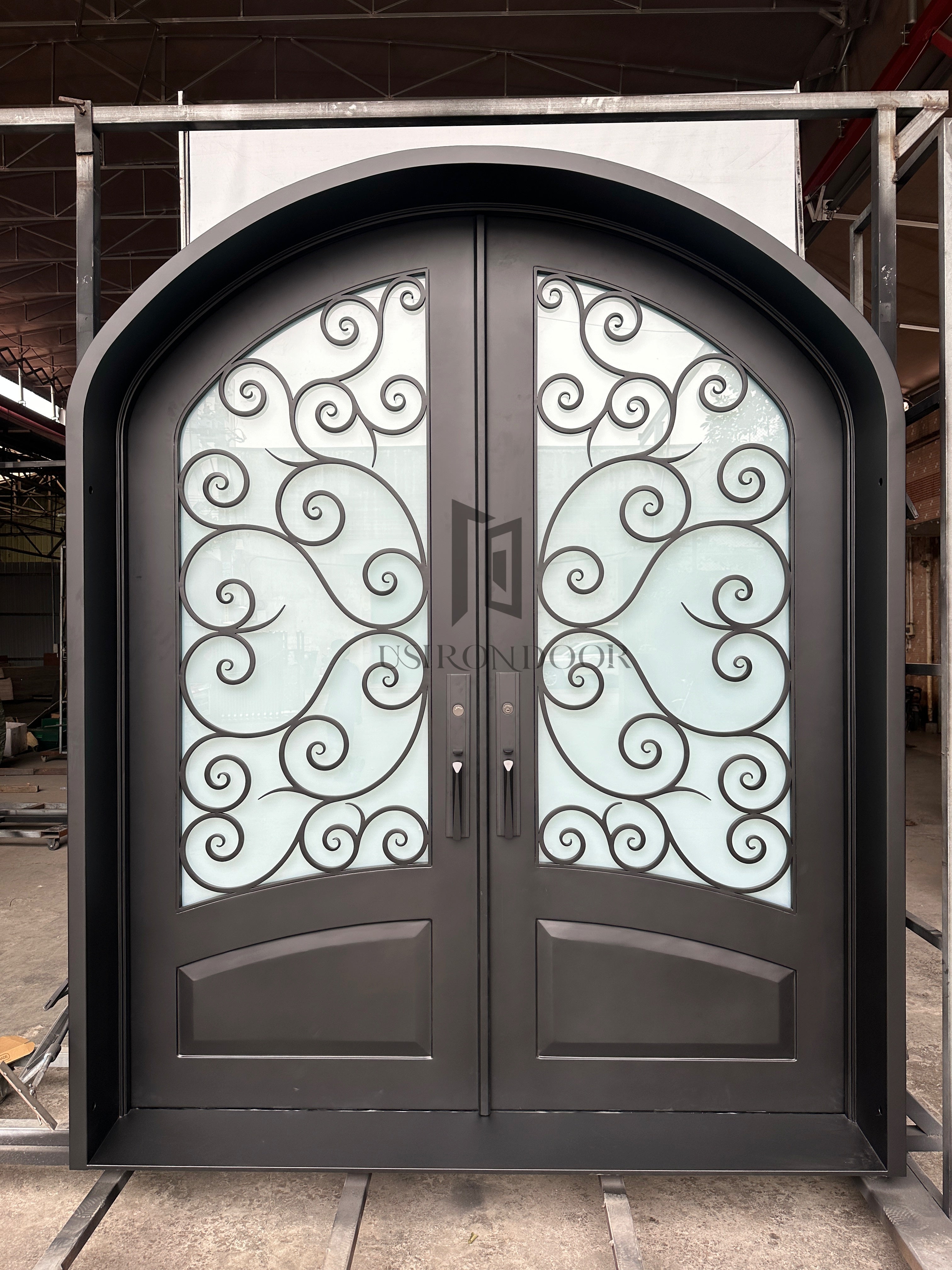 Classic Arch Wrought Iron Door