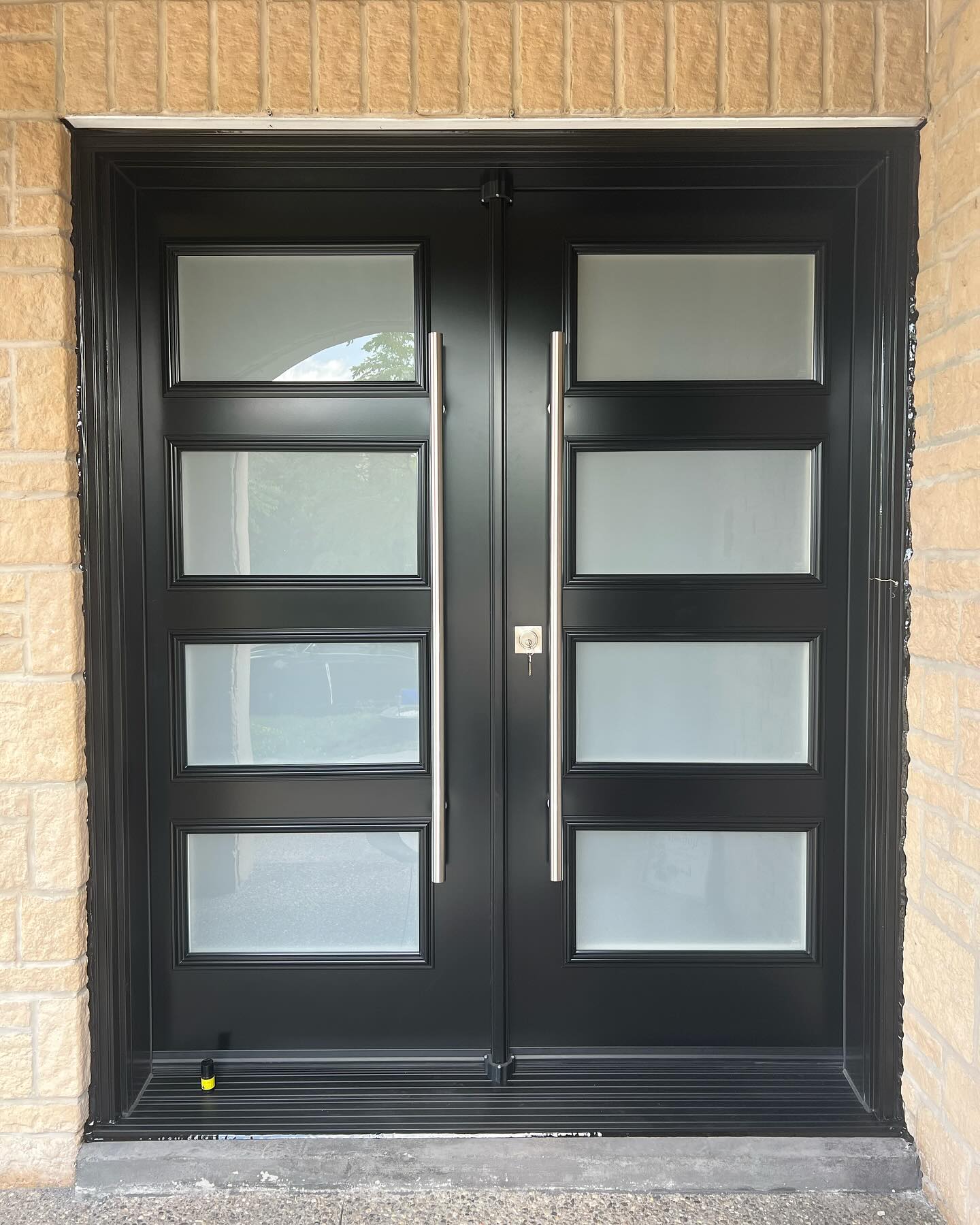 Exterior Modern Entry Door Glass Panel