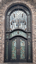 Transom & Ornate Design Custom Iron Door