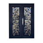 Luxury grape design iron entry door