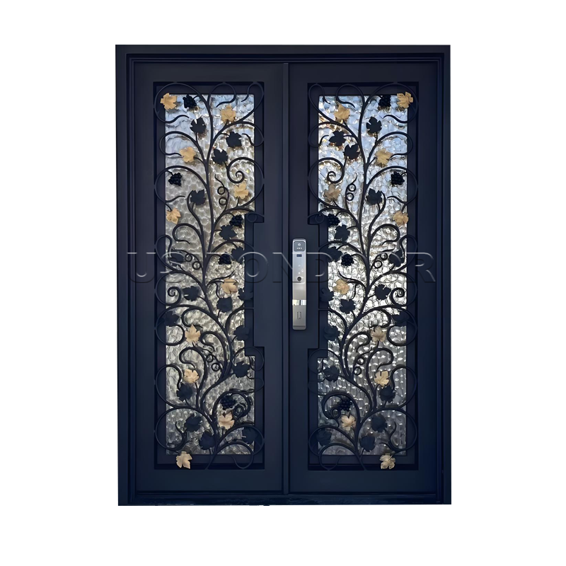 Luxury grape design iron entry door