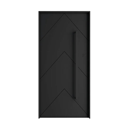 Steel pivot entry door