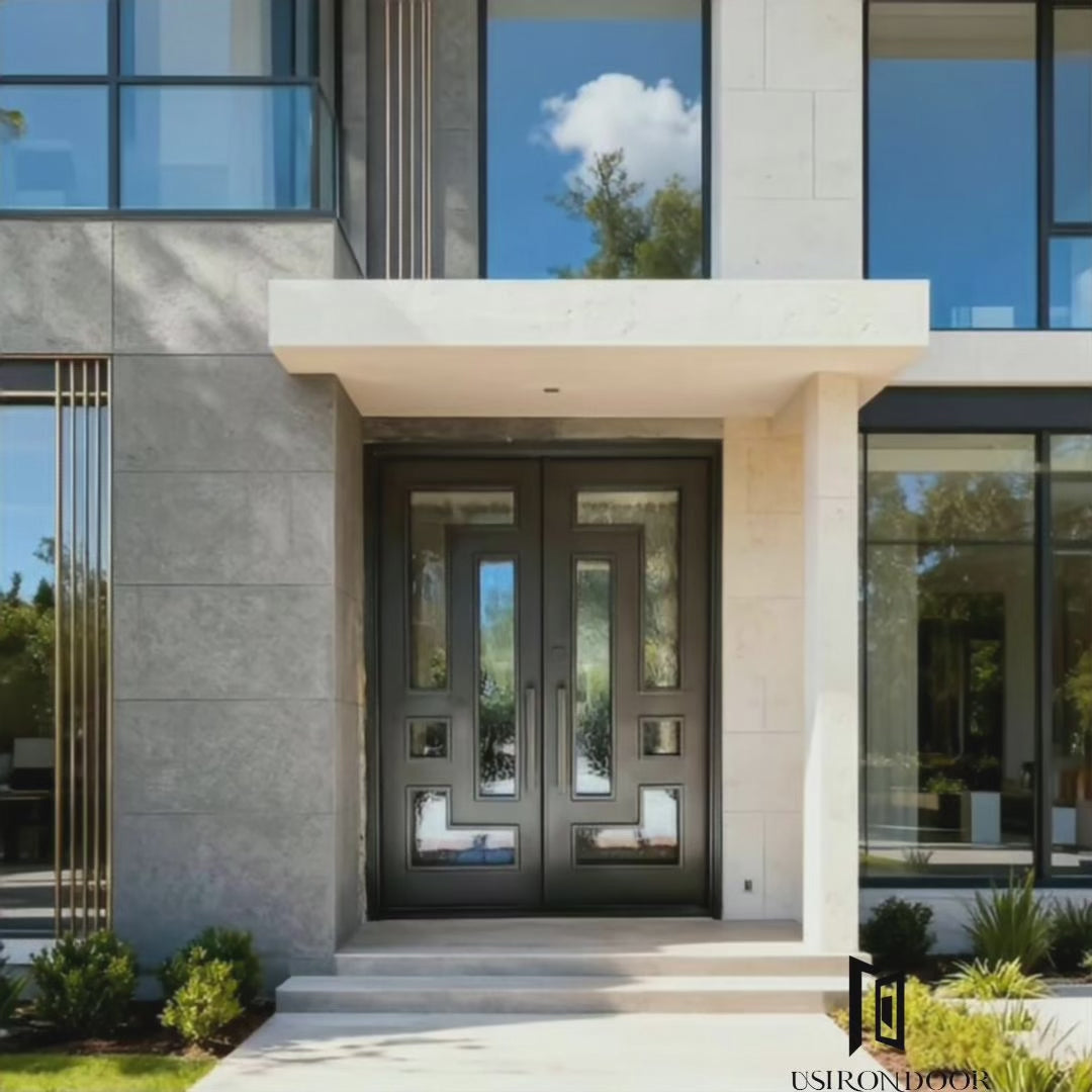 Modern Black Iron Front Door