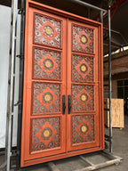 usirondoor Luxury style Wrought Iron Double Front Door