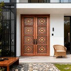 usirondoor Luxury style Wrought Iron Double Front Door