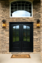 Steel double front entry door