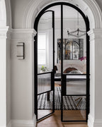 usirondoor- interior arched double steel glass door