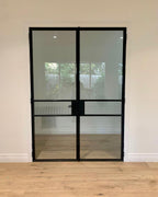 usirondoor- Sleek Modern Style Steel Glass Interior Double Door