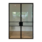 usirondoor- Sleek Modern Style Steel Glass Interior Double Door