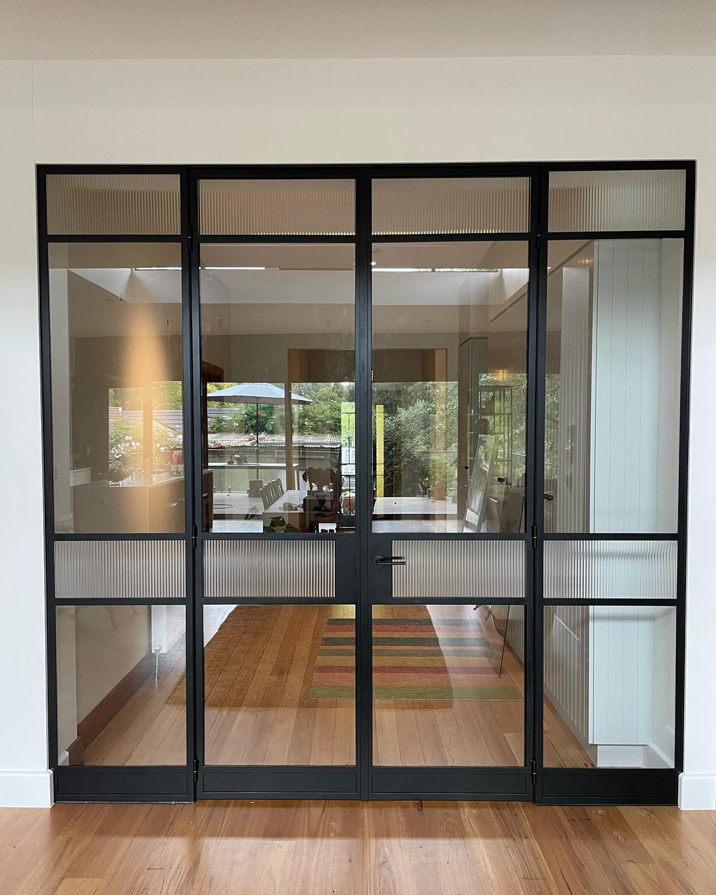 usirondoor- Sleek Modern Style Steel Glass Interior Double Door