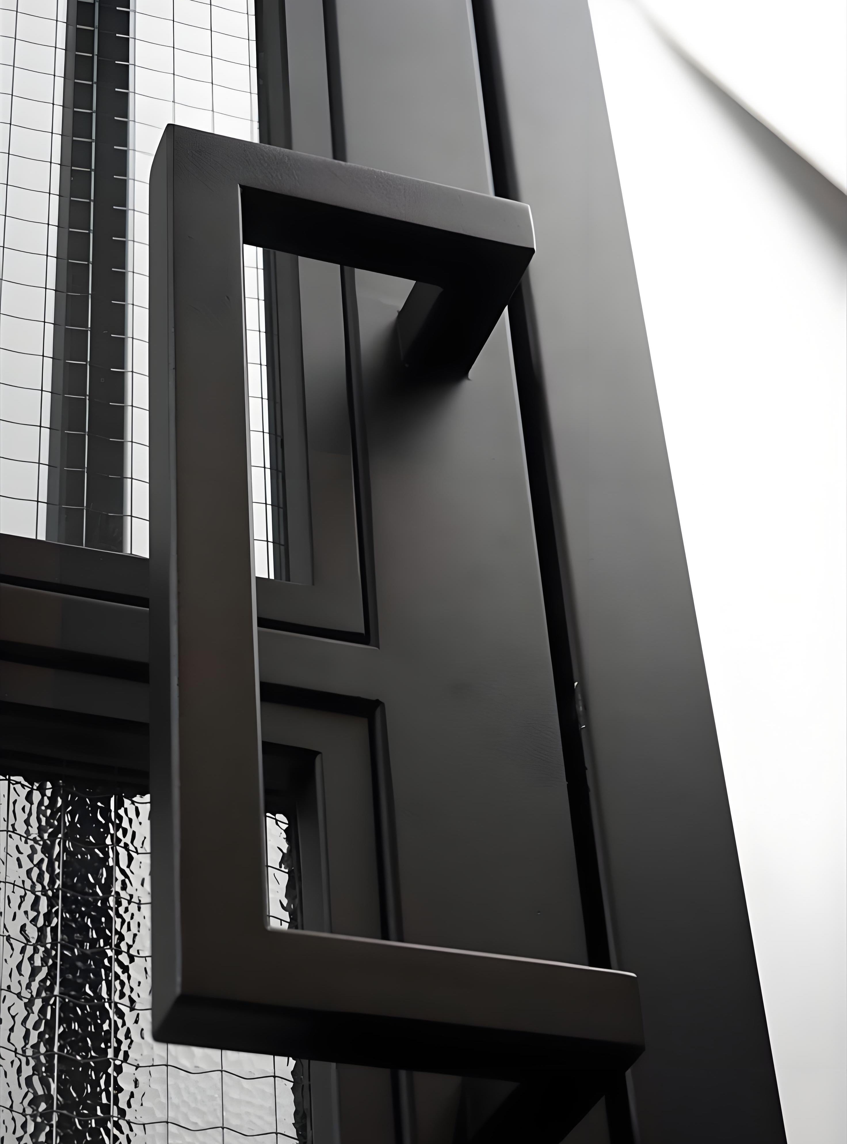 Steel Frame Iron Pivot Entry Door