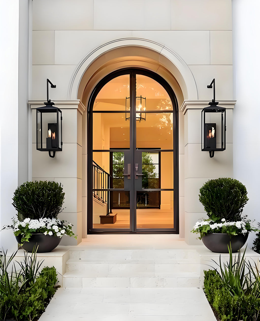 Black Double Front French Door