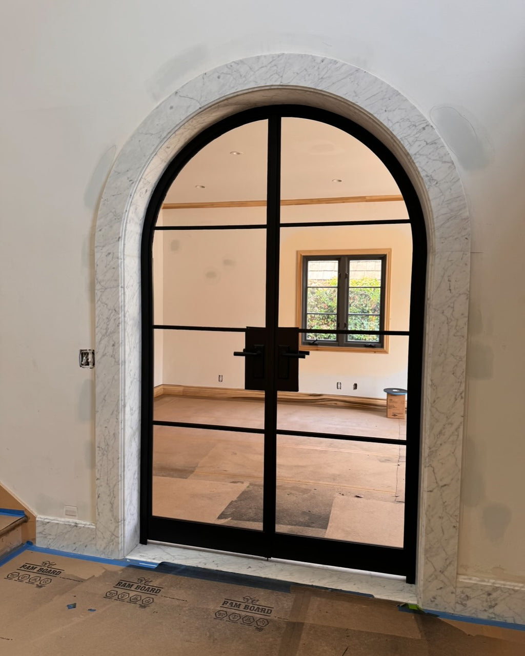 Black Double Front French Door