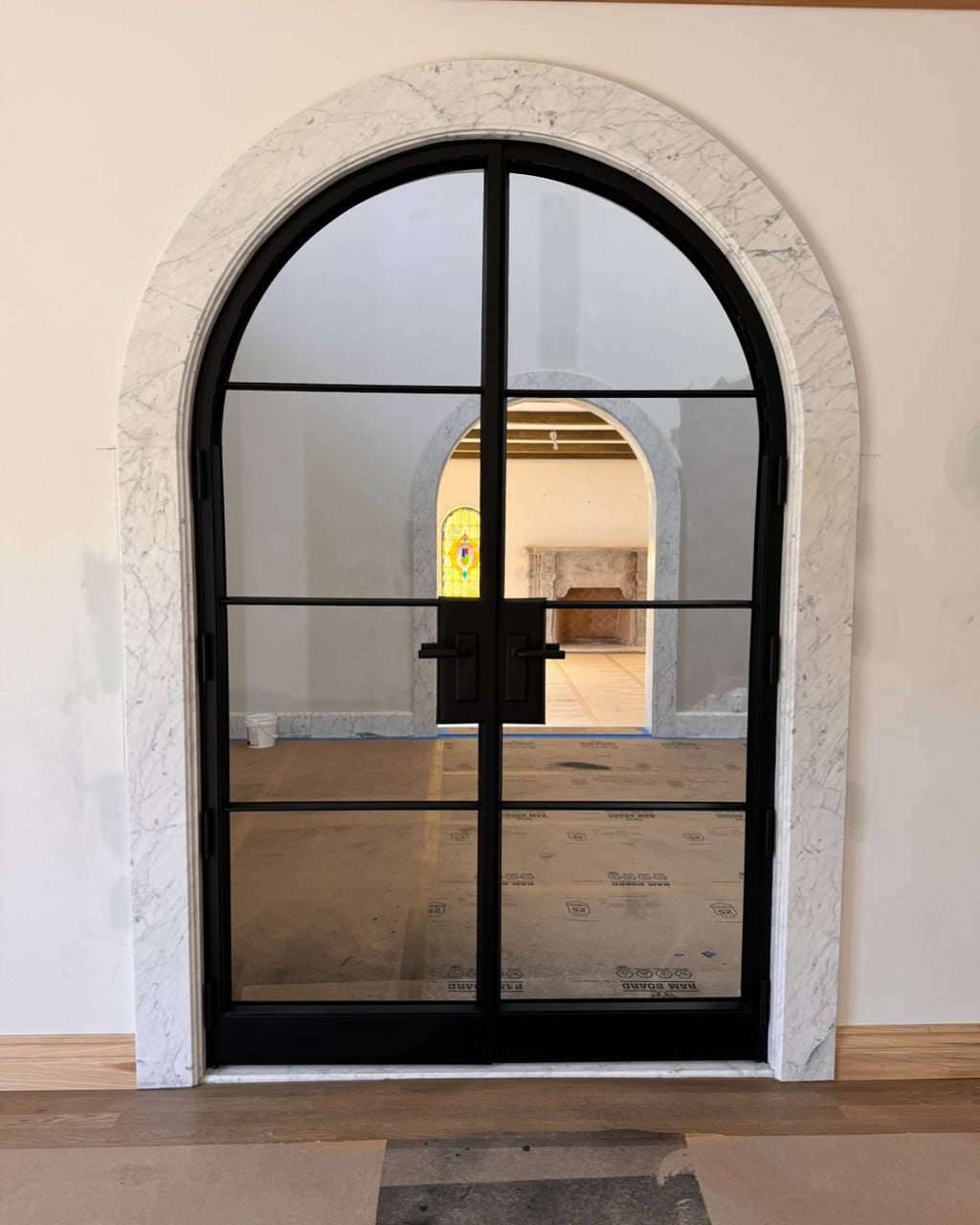 Black Double Front French Door