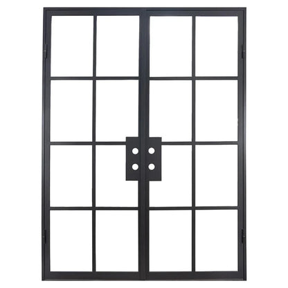 Matte Black Double Steel French Door