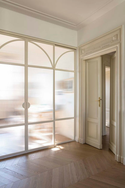Modern White Double Steel French Doors