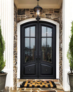 Custom double front iron door