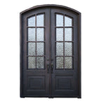 Custom double front iron door