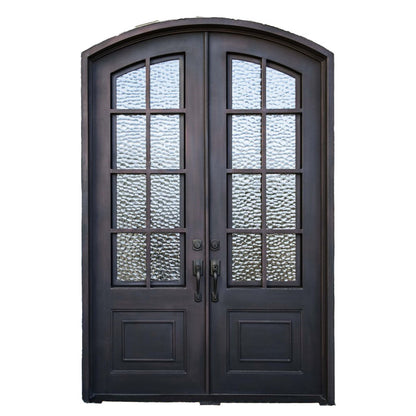Custom double front iron door