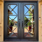 Modern Cross Double Iron Door