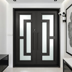 Modern Black Double Entry Door