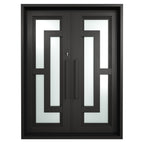 Modern Black Double Entry Door