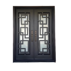 Modern double iron doors