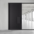 Black modern exterior door