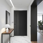 Black modern exterior door