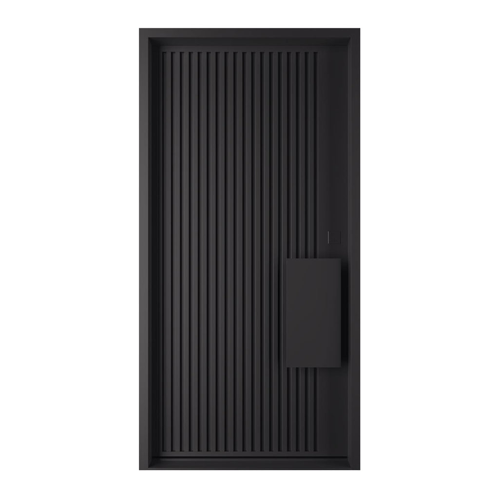 Black modern exterior door