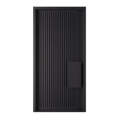 Black modern exterior door
