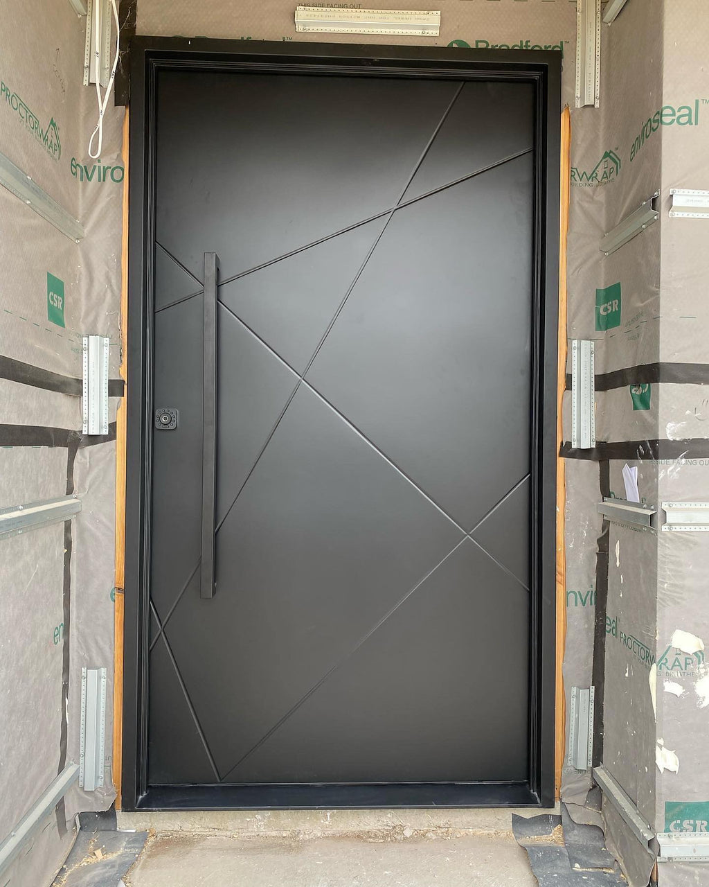Line Minimalist modern entry door