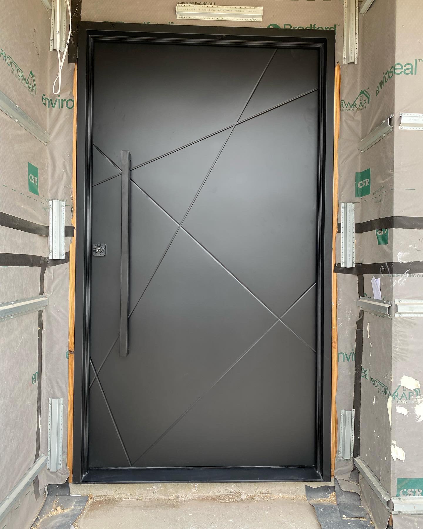 Line Minimalist modern entry door